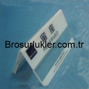 Masaüstü A Tipi Pleksi Broşürlük Çift Taraflı 105mm x 148mm